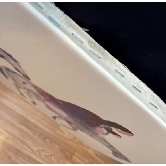 Carol Grigg Canvas Print Travois Native Inspired Watercolor Signed 39.5 x 25.25" - Picture 8 of 10